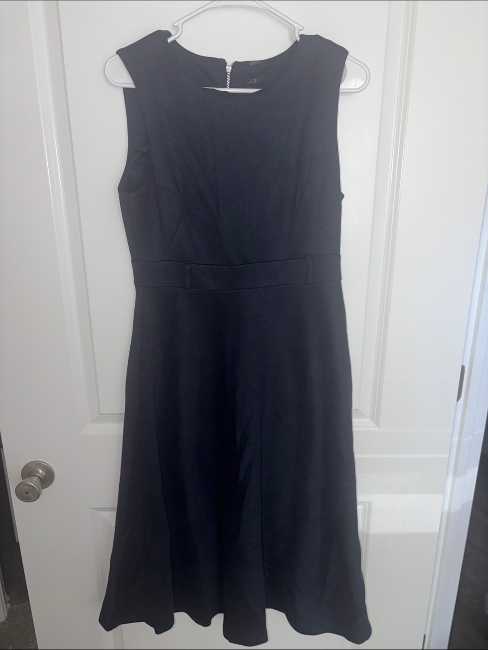 Calvin Klein Classic Black Sleeveless A-Line Dress